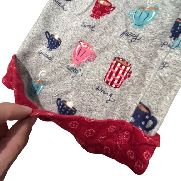 Munki Munki Coffee & Purrfect Cat Mug Flannel Pajama Set — Size Large - Picture 7 of 13